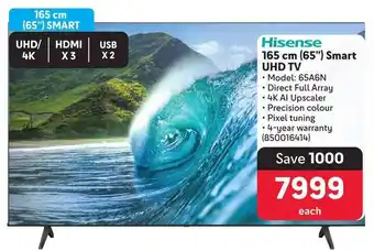 Makro Hisense 165 cm (65") Smart UHD TV offer