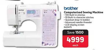 Makro Brother Computerised Sewing Machine offer