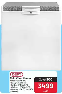 Makro DEFY Chest Freezer offer