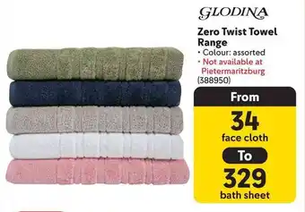 Makro GLODINA Zero Twist Towel Range offer