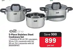 Makro 5-Piece Stainless Steel Cookware Set offer