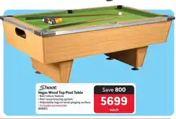 Makro Shoot Vegas Wood Top Pool Table offer