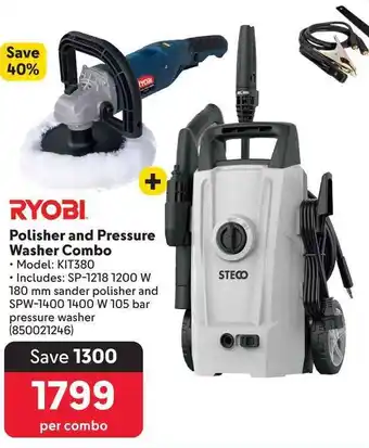 Makro RYOBI Polisher and Pressure Washer Combo offer