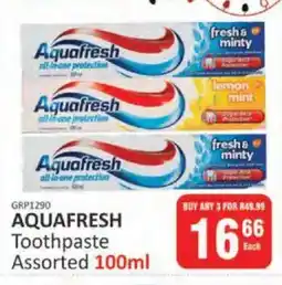 KitKat Cash and Carry AQUAFRESH Toothpaste Assorted offer