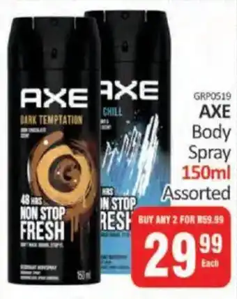 KitKat Cash and Carry AXE Body Spray Assorted offer