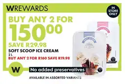 Woolworths Soft scoop ice cream offer