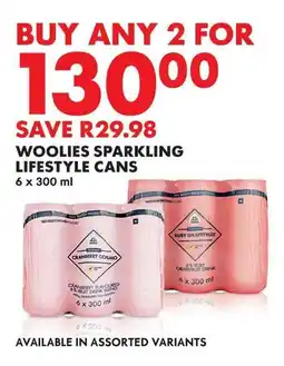 Woolworths Woolies sparkling lifestyle cans offer