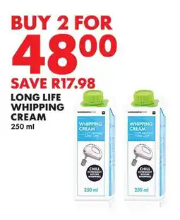 Woolworths Long life whipping cream offer