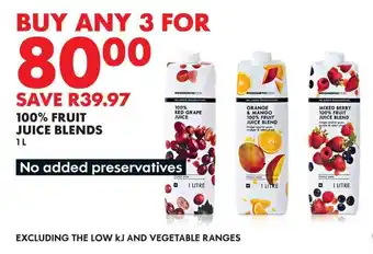 Woolworths 100% fruit juice blends offer