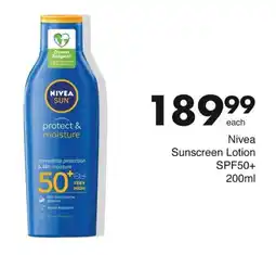 Save Hyper Nivea Sunscreen Lotion SPF50+ offer