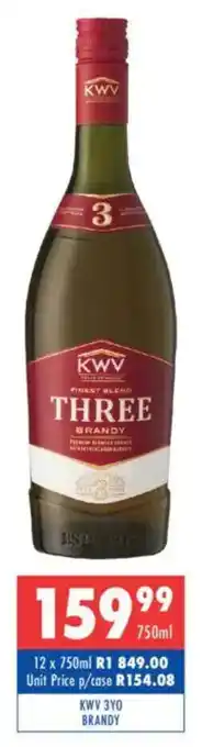 Ultra Liquors Kwv 3yo brandy offer