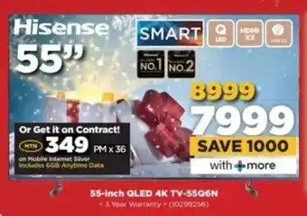 HiFi Corp Hisense 55-inch QLED 4K TV-5506N offer