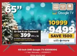 HiFi Corp SKYWORTH 65-inch UHD Google TV-65G6600G offer