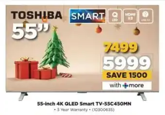 HiFi Corp TOSHIBA 55-inch 4K QLED Smart TV-55C450MN offer