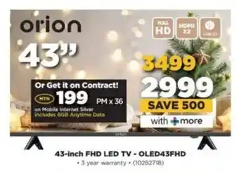 HiFi Corp Orion 43-inch FHD LED TV -OLED43FHD offer