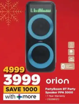 HiFi Corp Orion PartyBoom BT Party Speaker PPA 5000 offer