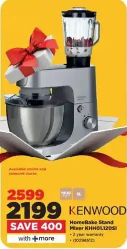 HiFi Corp KENWOOD HomeBake Stand Mixer KHH01.120SI offer