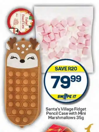 Pick n Pay Santa's Village Fidget Pencil Case with Mini Marshmallows offer