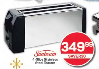 Pick n Pay Sunbeam 4-Slice Stainless Steel Toaster offer