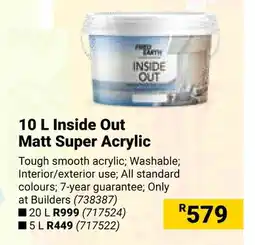 Builders Warehouse Inside Out Matt Super Acrylic offer