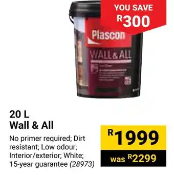 Builders Warehouse Plascon Wall & All offer