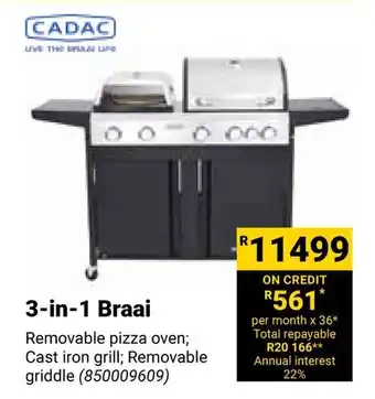 Builders Warehouse CADAC 3-in-1 Braai offer