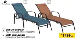 Builders Warehouse Sun Sky Lounger or Earth Sun Lounger offer