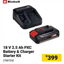 Builders Warehouse Einhell 18 V 2.5 Ah PXC Battery & Charger Starter Kit offer