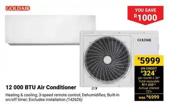 Builders Warehouse GOLDAIR 12 000 BTU Air Conditioner offer