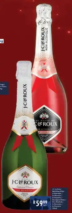 President Hyper J.C. Le Roux Sparkling Wine Le Domaine/ La Chanson/ La Fleurette/ Sauvignon Blanc / Non Alcoholic Le Domaine/ La Fleurette offer