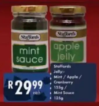 President Hyper Staffords Jelly Mint/ Apple/ Cranberry/ Mint Sauce offer