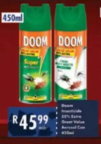 President Hyper Doom Insecticide 50% Extra Great Value Aerosol Can offer