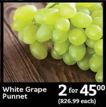 Oxford Freshmarket White Grape Punnet offer