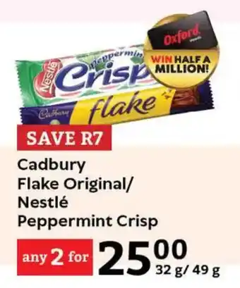 Oxford Freshmarket Cadbury Flake Original/ Nestlé Peppermint Crisp offer