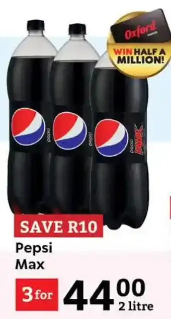 Oxford Freshmarket Pepsi Max offer