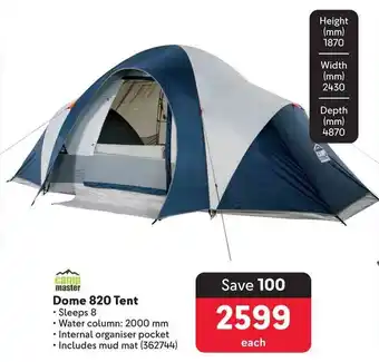 Makro Camp Master Dome 820 Tent offer