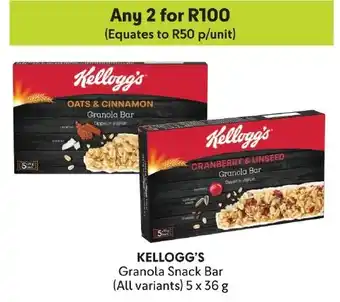 Makro KELLOGG'S Granola Snack Bar All variants offer