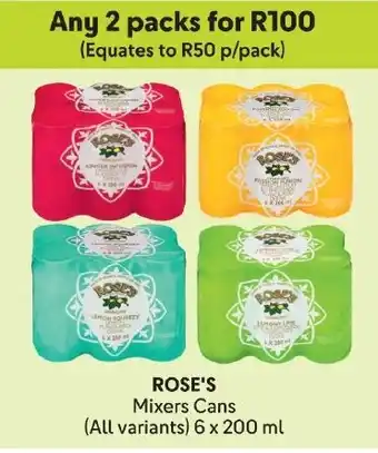 Makro ROSE'S Mixers Cans All variants offer