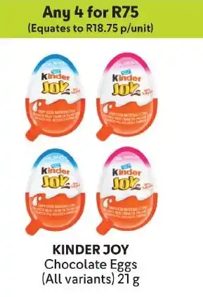 Makro KINDER JOY Chocolate Eggs offer