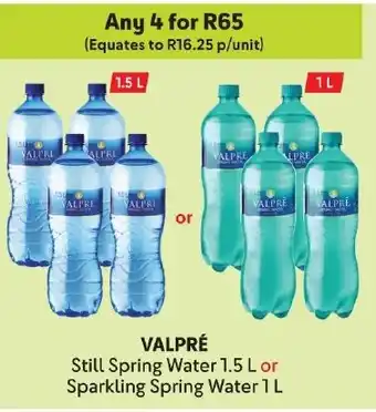 Makro VALPRÉ Still Spring Water or Sparkling Spring Water offer