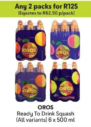 Makro OROS Ready To Drink Squash offer