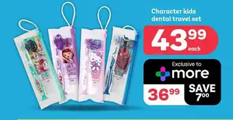 PEP Character kids dental travel set offer