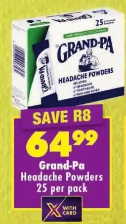 Shoprite Grand-Pa Headache Powders offer