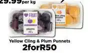 Food Lover's Market Yellow Cling & Plum Punnets-For 2 offer
