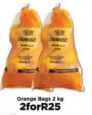 Food Lover's Market Orange Bags-For 2 x 2Kg offer