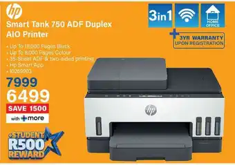 Incredible Connection HP Smart Tank 750 ADF Duplex AIO Printer offer