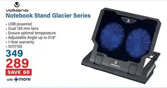 Incredible Connection Volkano Notebook Stand Glacier Series offer