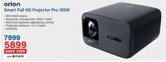 Incredible Connection Orion Smart Full HD Projector Pro 15SW offer