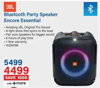 Incredible Connection JBL Bluetooth Party Speaker Encore Essential offer