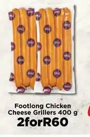 Footlong Chicken Cheese Grillers-For 2 x 400g